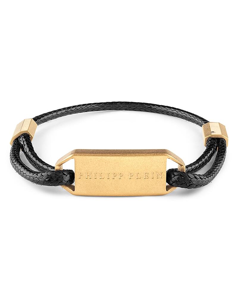 Philipp Plein Plein Tag Gold Tone Cord Bracelet Cover