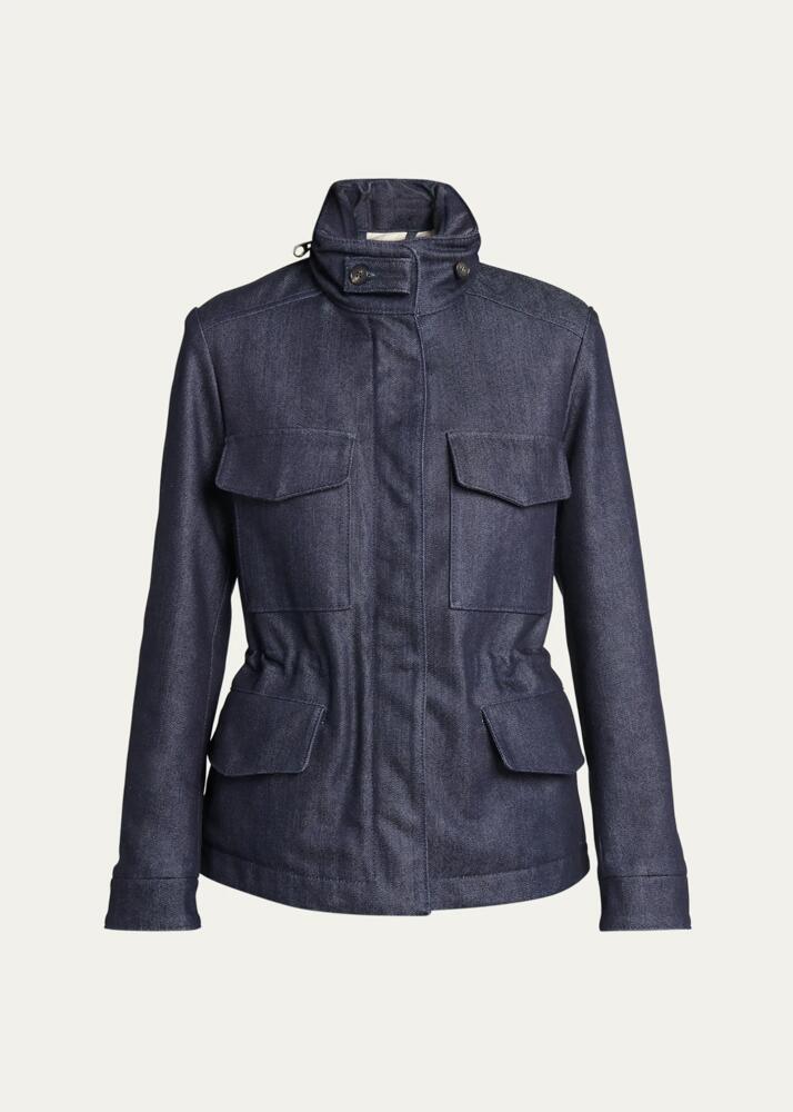 Loro Piana Iconic Mini Denim Traveler Coat Cover