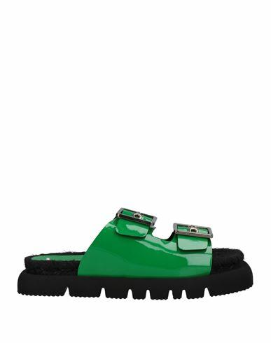 Kanna Woman Espadrilles Green Soft Leather Cover