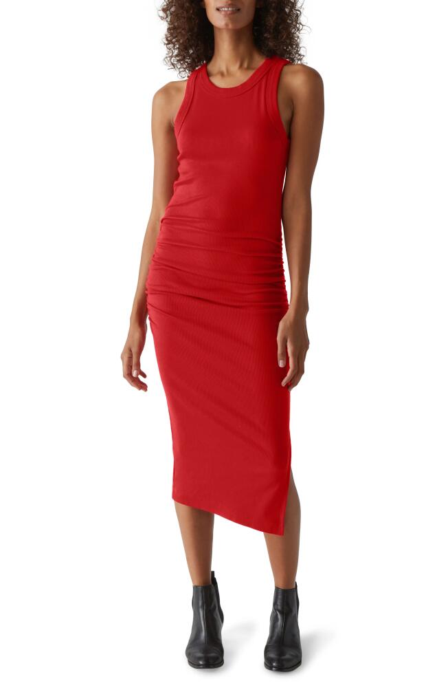 Michael Stars Wren Side Slit Sleeveless Body-Con Midi Dress in Tamale Cover