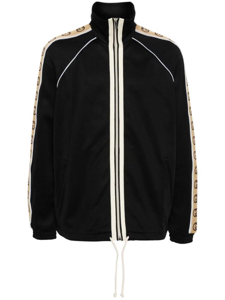 Gucci Interlocking GG-stripe zipped jacket - Black Cover