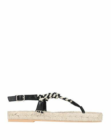 Kanna Woman Espadrilles Black Soft Leather, Textile fibers Cover