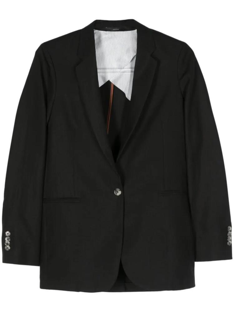 Paul Smith single-breasted linen blazer - Black Cover