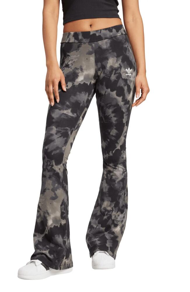 adidas Tie Dye Flare Leggings in Black/Multicolor Cover