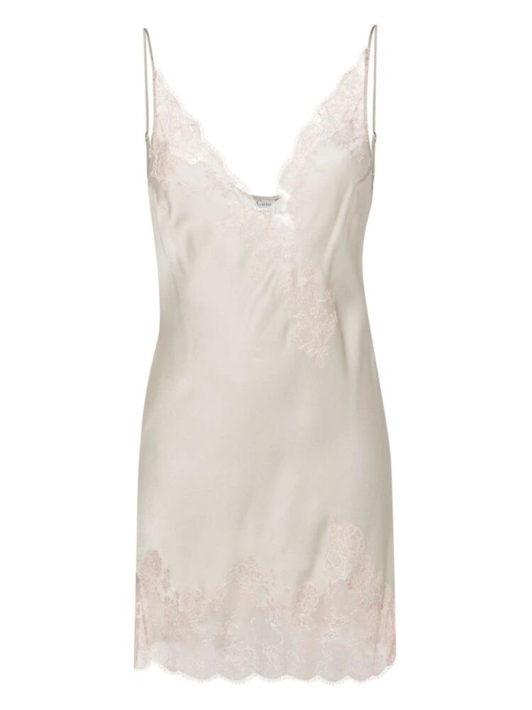 Carine Gilson lace-detail silk babydoll dress - Grey Cover