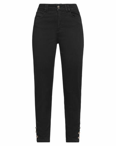 Relish Woman Jeans Black Cotton, Elastane Cover