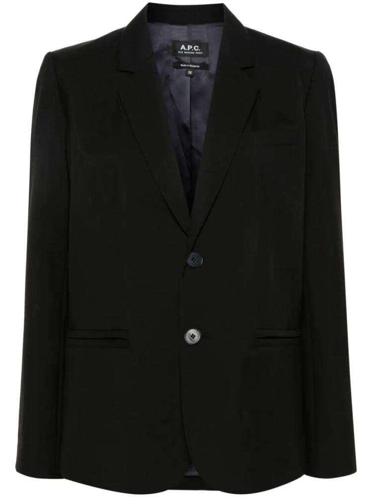 A.P.C. single-breasted blazer - Black Cover