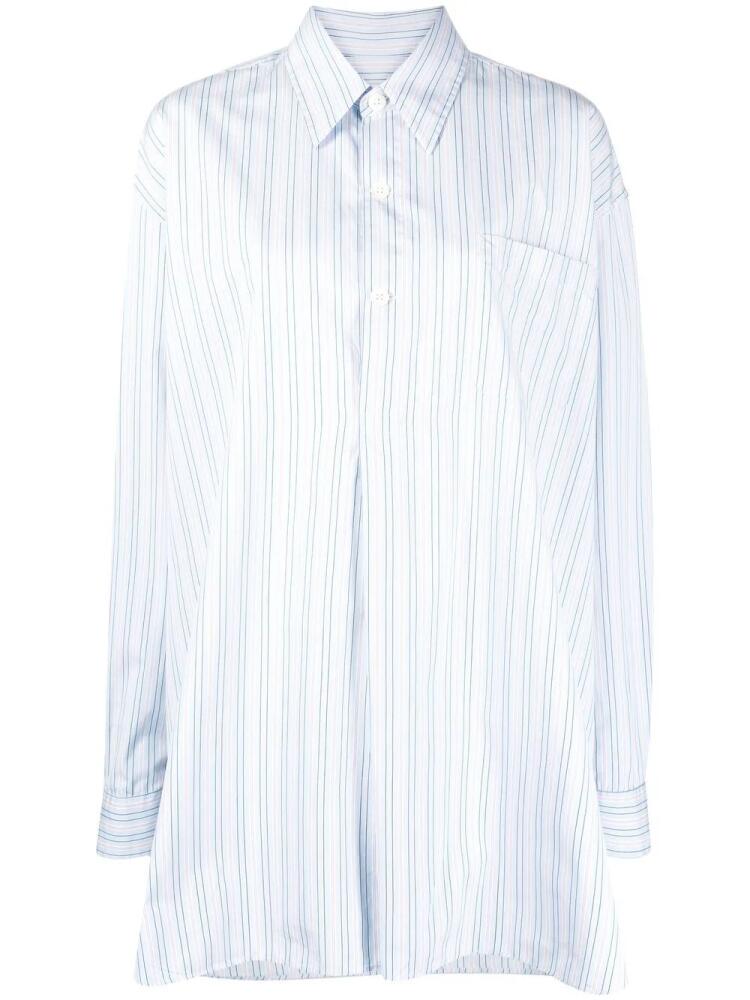 OUR LEGACY striped oversized long-sleeve shirt - Blue Cover