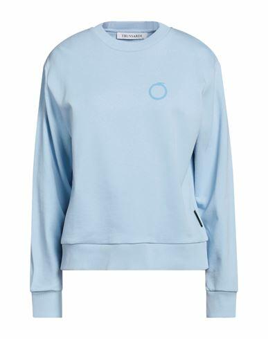 Trussardi Woman Sweatshirt Sky blue Cotton, Elastane Cover