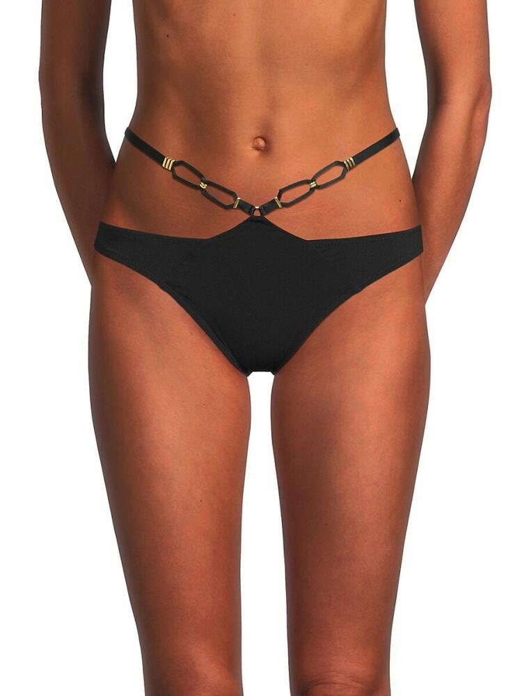 Gottex Swimwear Women's Strappy Bikini Bottom - Black Cover