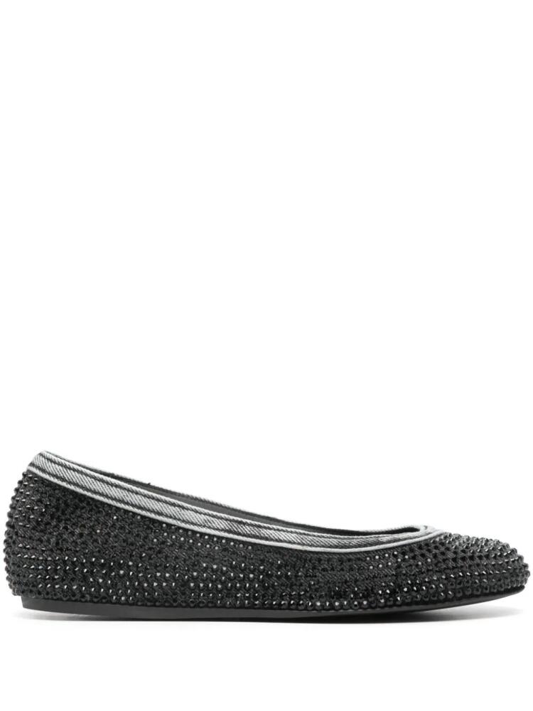 Le Silla Bess crystal-embellished ballerina shoes - Black Cover