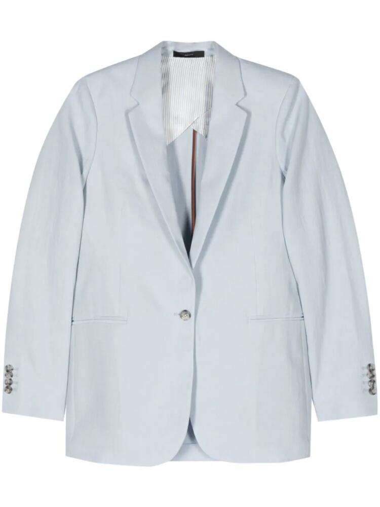 Paul Smith single-breasted linen blazer - Blue Cover