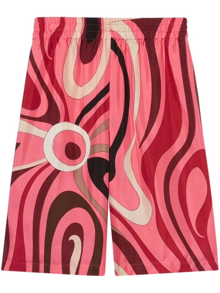 PUCCI abstract-print Bermuda shorts - Pink Cover