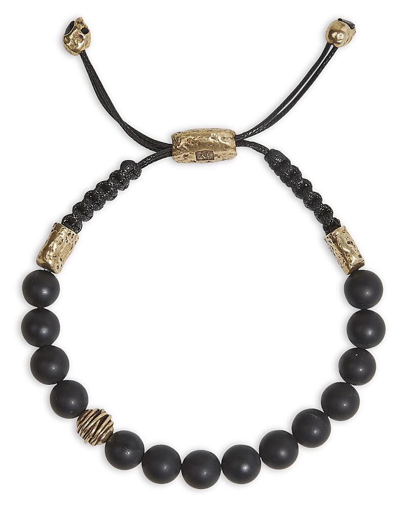 John Varvatos Men's Brass Onyx Bead Cord Bolo Bracelet Cover