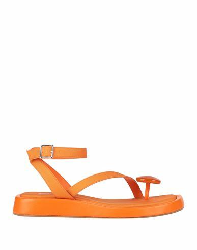 Gia / Rhw Woman Thong sandal Orange Textile fibers Cover