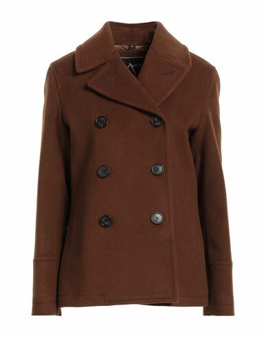 Sealup Woman Coat Brown Wool, Cashmere Cover