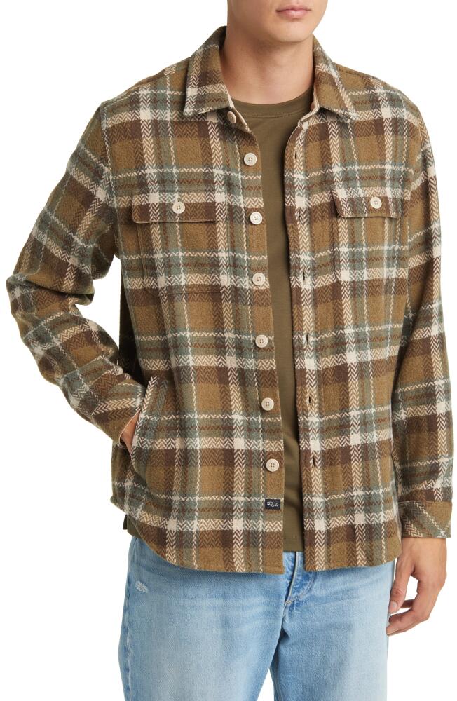 Rails Berkshire Plaid Flannel Shirt Jacket in Dutch Sage Birch Cover