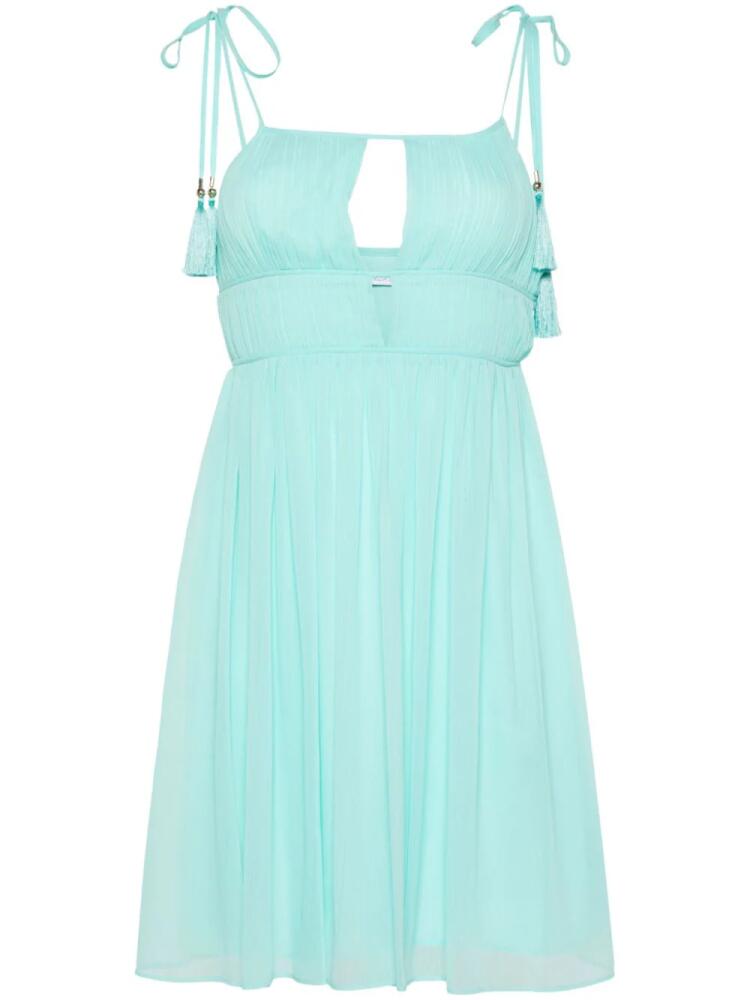 Patrizia Pepe plissé crepe mini dress - Blue Cover