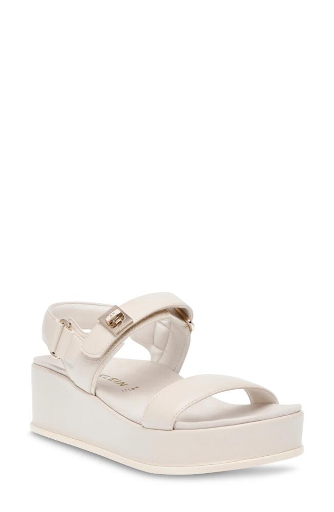 Anne Klein Violette Slingback Platform Wedge Sandal in Off White Cover