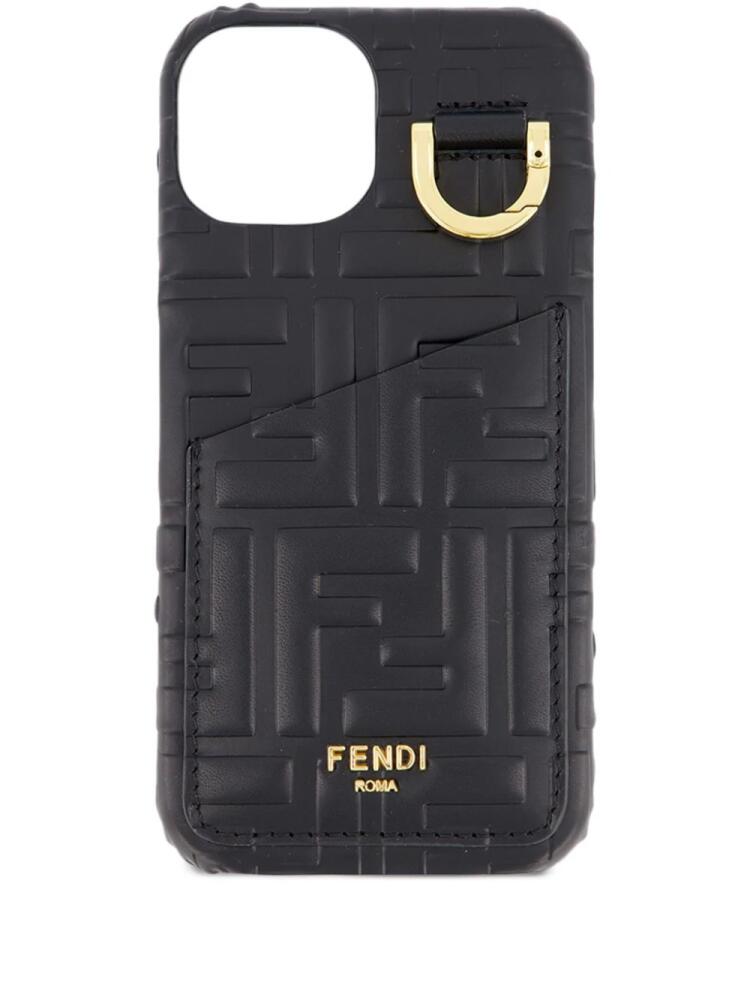 FENDI leather iPhone 14 case - Black Cover