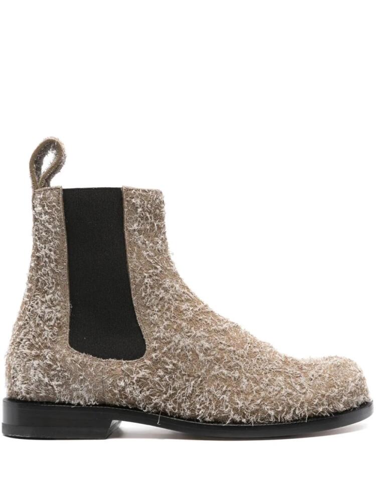 LOEWE textured round-toe boots - Green Cover