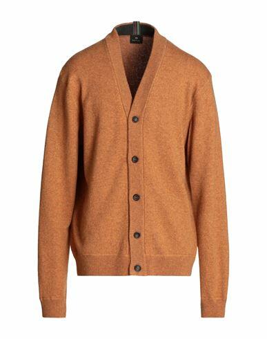 Ps Paul Smith Man Cardigan Camel Merino Wool Cover