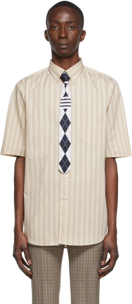 Ernest W. Baker Beige Cotton Shirt Cover