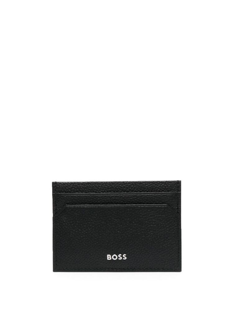 BOSS logo-lettering card holder - Black Cover