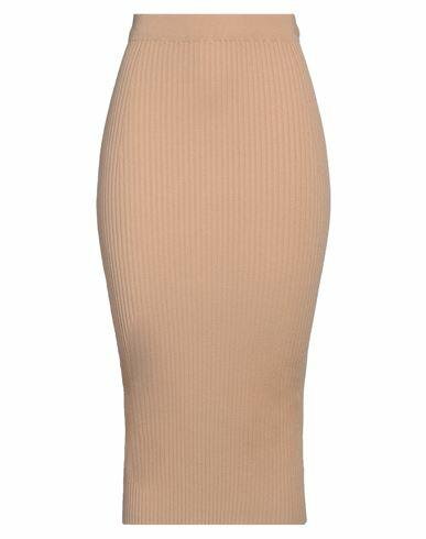 Vicolo Woman Midi skirt Sand Viscose, Polyester Cover