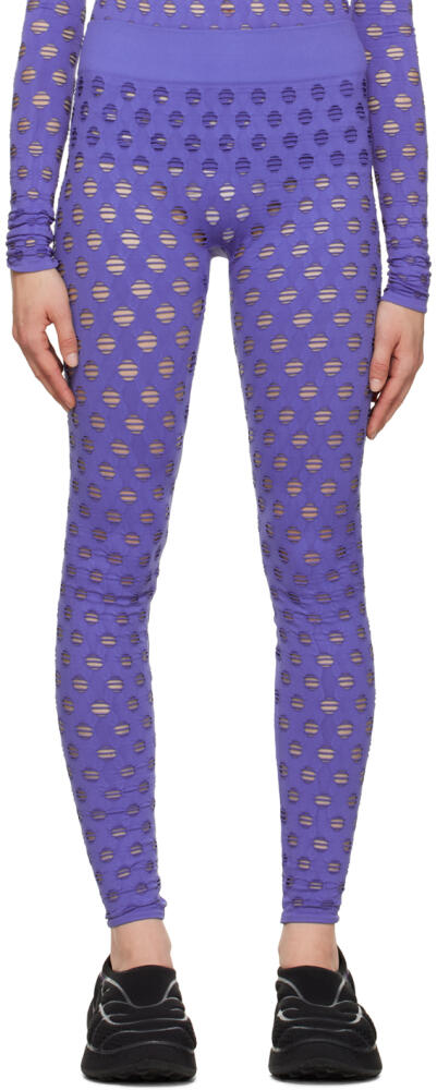 Maisie Wilen Blue Perforated Leggings Cover