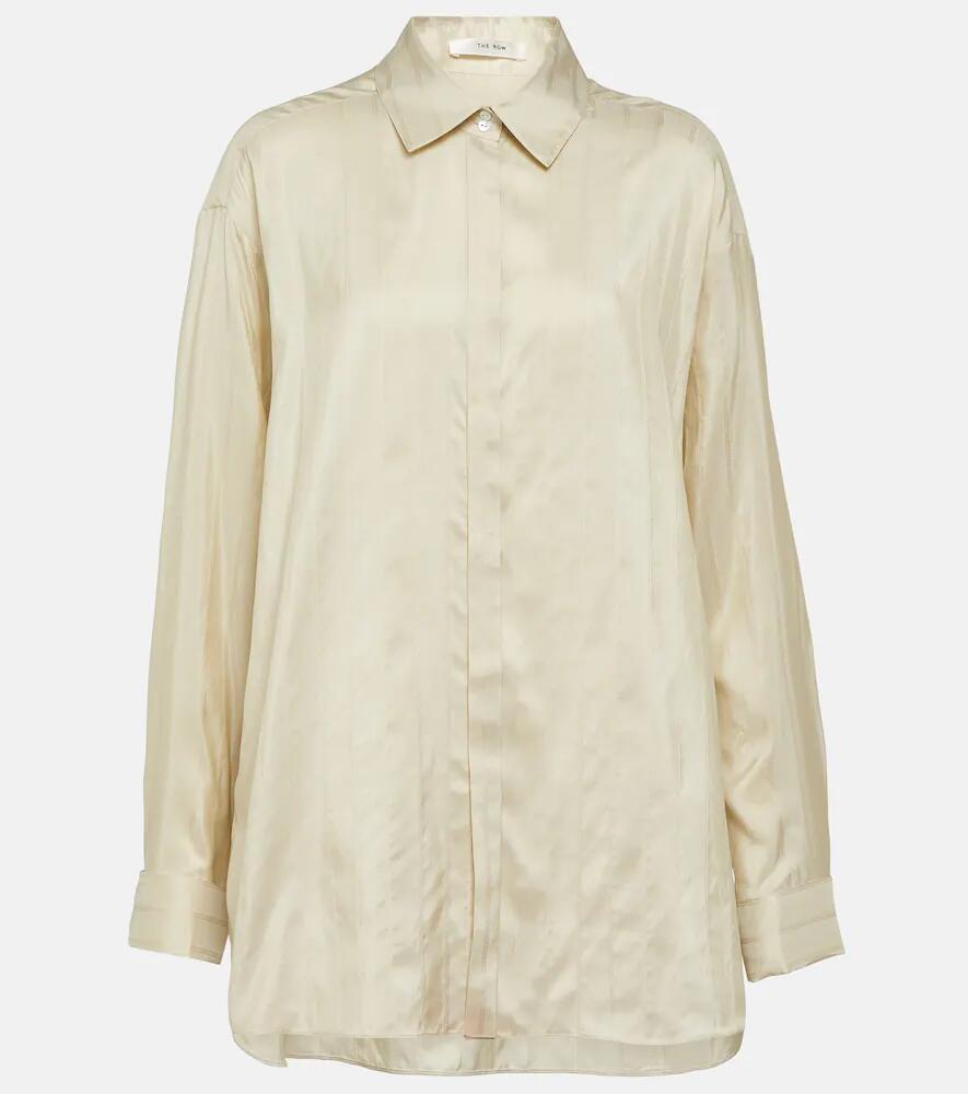 The Row Nomoon jacquard silk poplin shirt Cover