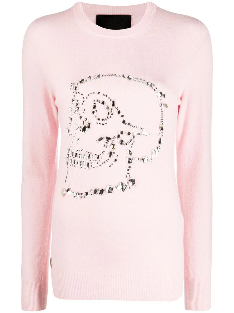 Philipp Plein Look At Me skull embellished jumper - Pink Cover