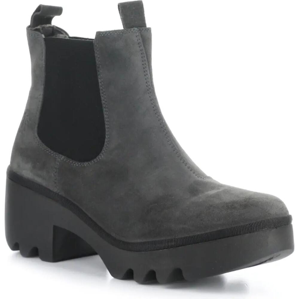 Fly London Trig Platform Chelsea Boot in Diesel Oil Suede Cover