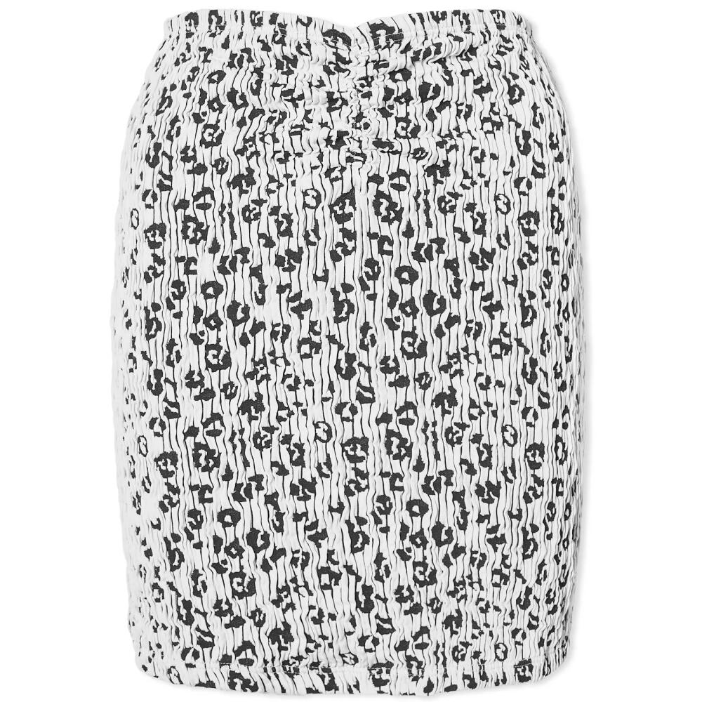 Good American Women's Leopard V-Skirt in Glass Leopard Cover