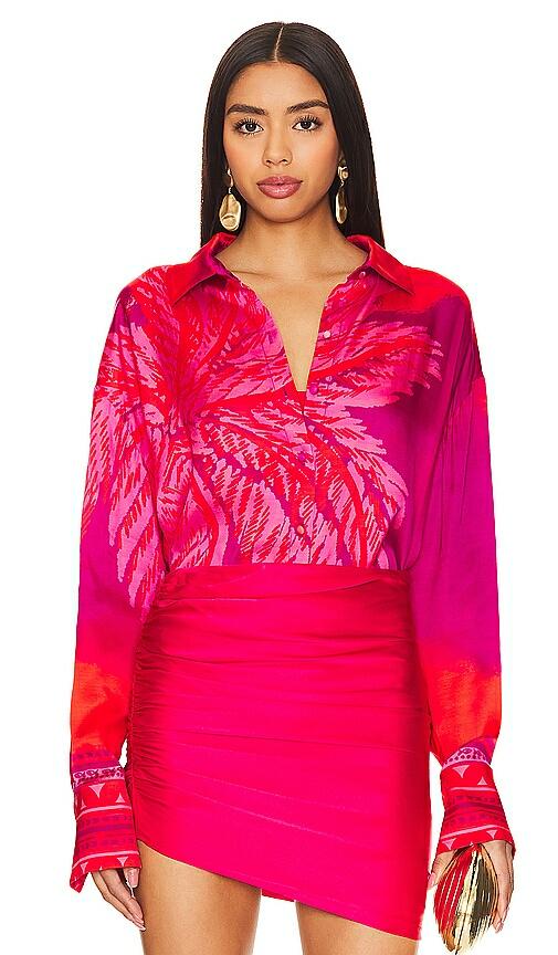 HEMANT AND NANDITA Button Up Shirt in Fuchsia Cover