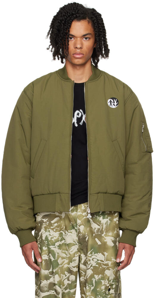 Carne Bollente Khaki Desire Connections Reversible Bomber Jacket Cover