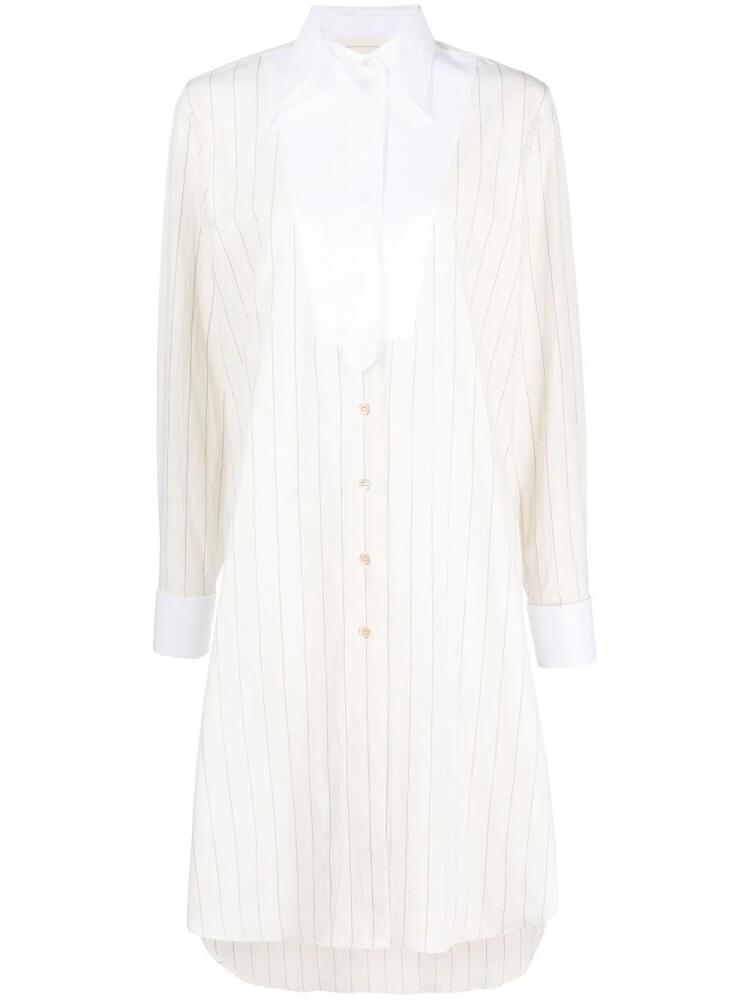 Wales Bonner striped midi dress - Neutrals Cover