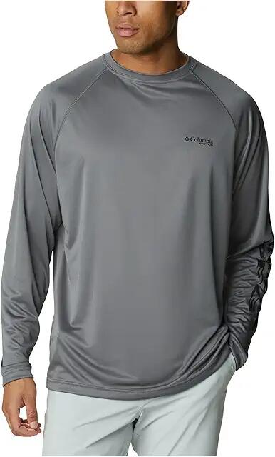 Columbia Terminal Tackle L/S Shirt (City Grey/Black Logo) Men's T Shirt Cover