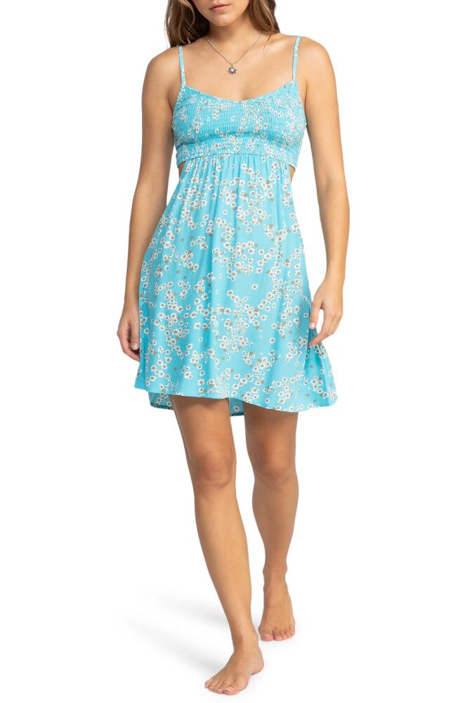 Roxy Hot Tropics Smocked Cutout Dress in Maui Blue Margarita Cover