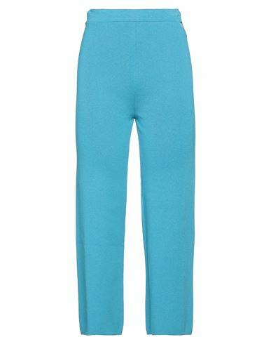 Rinascimento Woman Pants Azure Cotton, Acrylic Cover