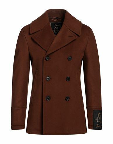 Sealup Man Coat Brown Wool, Cashmere Cover