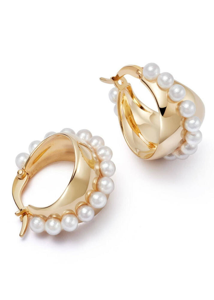 Daisy London X Shrimps 18kt Gold-plated Hoop Earrings Cover