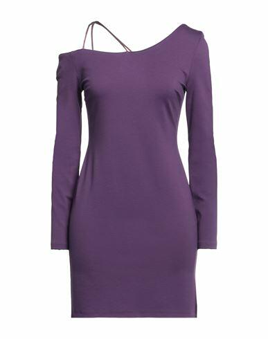 Soallure Woman Mini dress Purple Viscose, Nylon, Elastane Cover