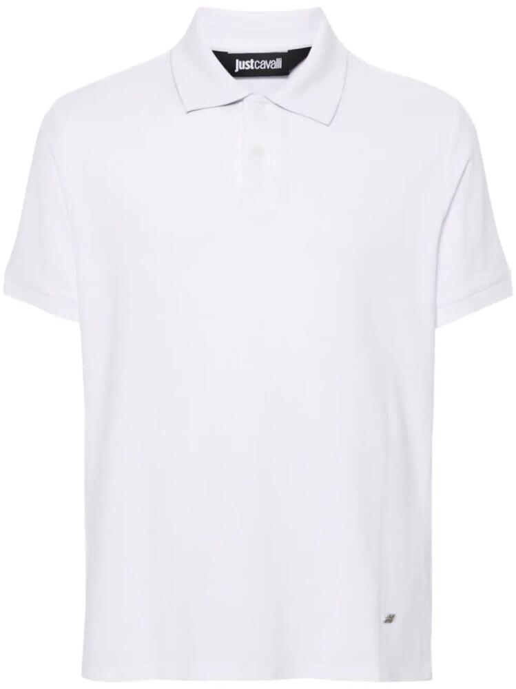 Just Cavalli piqué-weave polo shirt - White Cover