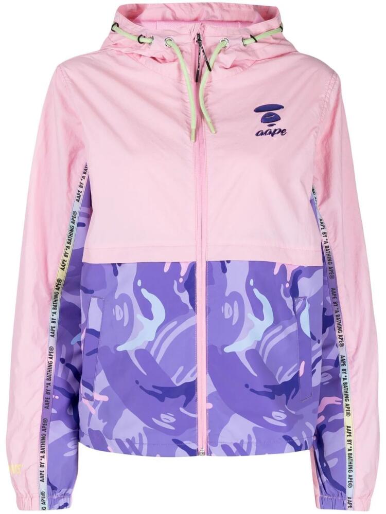 AAPE BY *A BATHING APE® camouflage-pattern zipped jacket - Pink Cover