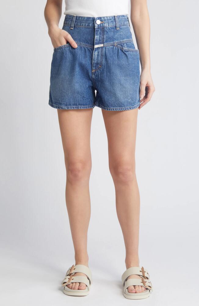 Closed Jocy X High Waist Denim Shorts in Midium Blue Cover