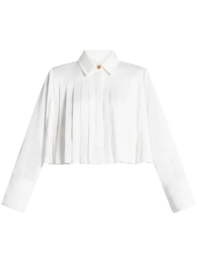 Aje Estrade pleated shirt - White Cover