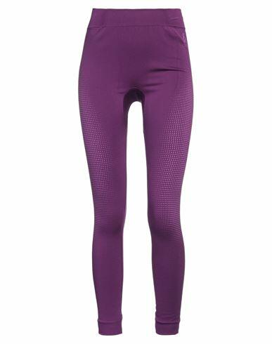 Odlo Woman Leggings Purple Recycled polyester, Recycled polyamide, Recycled elastane Cover