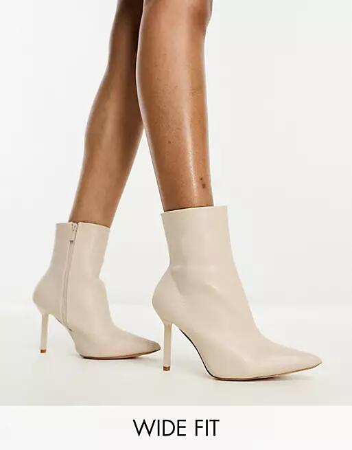 RAID Wide Fit Tamrya stiletto ankle boots in off white Cover