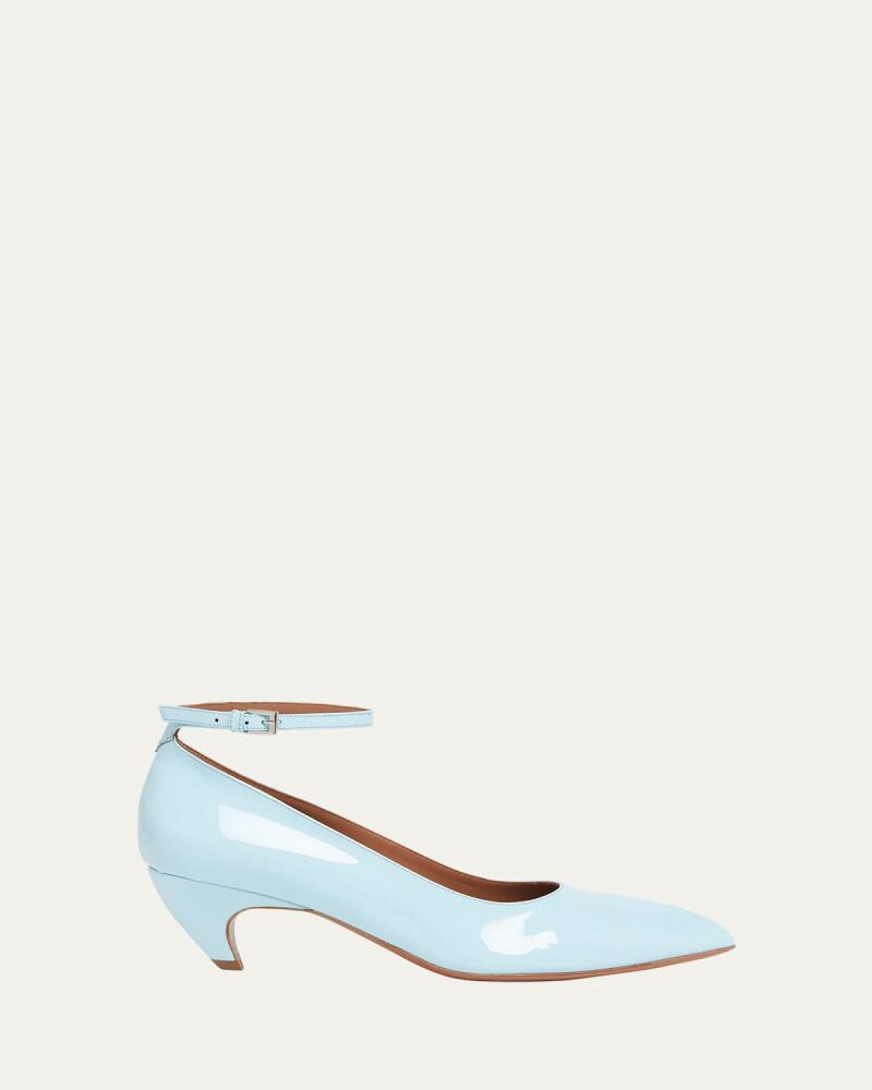 ALAIA Patent Ankle-Strap Kitten Pumps Cover